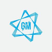 GM MG initial based Alphabet icon logo. vector