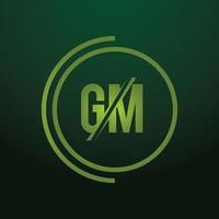 GM MG initial based Alphabet icon logo. vector