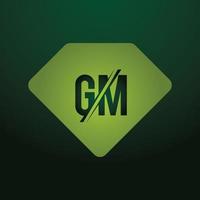 GM MG initial based Alphabet icon logo. vector