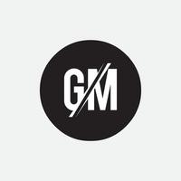 gm mg logotipo de icono de alfabeto basado en inicial. vector