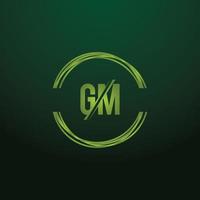 GM MG initial based Alphabet icon logo. vector
