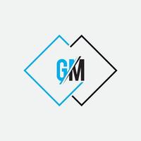 GM MG initial based Alphabet icon logo. vector