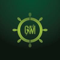 GM MG initial based Alphabet icon logo. vector