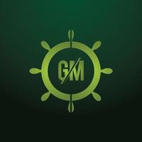 GM MG initial based Alphabet icon logo. vector