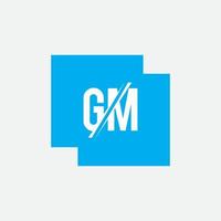 GM MG initial based Alphabet icon logo. vector