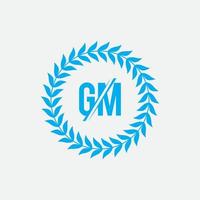 gm mg logotipo de icono de alfabeto basado en inicial. vector