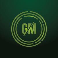 GM MG initial based Alphabet icon logo. vector