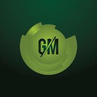 GM MG initial based Alphabet icon logo. vector