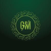 GM MG initial based Alphabet icon logo. vector