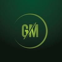 GM MG initial based Alphabet icon logo. vector