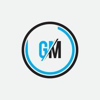 GM MG initial based Alphabet icon logo. vector