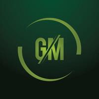 GM MG initial based Alphabet icon logo. vector