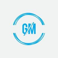 GM MG initial based Alphabet icon logo. vector