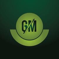 GM MG initial based Alphabet icon logo. vector