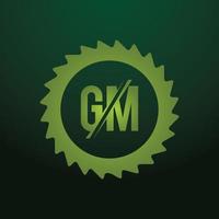 GM MG initial based Alphabet icon logo. vector