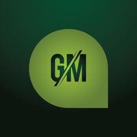 GM MG initial based Alphabet icon logo. vector