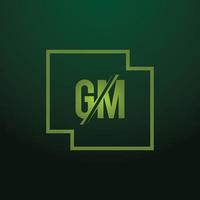 GM MG initial based Alphabet icon logo. vector