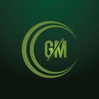 GM MG initial based Alphabet icon logo. vector