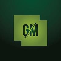 GM MG initial based Alphabet icon logo. vector