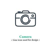 Camera icon isolated on a white background. photo camera symbol for web and mobile apps vector