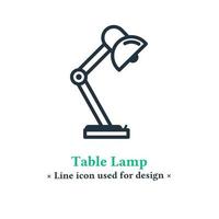 Vector table lamp icon isolated on a white background.  light symbol for web and mobile apps.