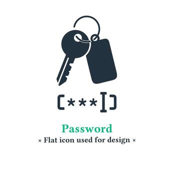 Password icon vector isolated on a white background. password symbols for web and mobile applications.