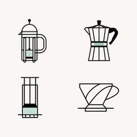 Coffee icons stock vector. vector