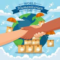 World Humanitarian Day Concept vector