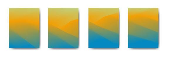 collection of colorful gradient background cover flyers are used for backgrounds, posters, banners, vector