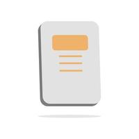 3d textbook icon in minimal cartoon style vector