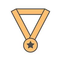 otorgar medallas en un estilo de dibujos animados mínimo vector