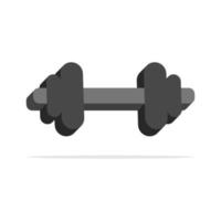 3d sports dumbbell in minimal cartoon style vector