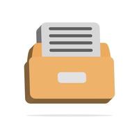 3d archive storage in minimal cartoon style vector