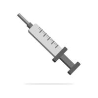 3d syringe concept in minimal cartoon style vector