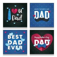 Father's Day Greeting Card Template vector