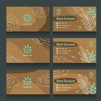 Rustic Floral Business Card vector