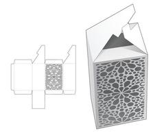 caja estampada con plantilla troquelada de interbloqueo y maqueta 3d vector