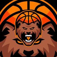 Bear Basketball Sports Logo Templates vector