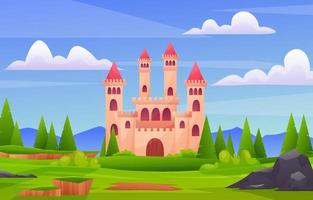 Medieval Kingdoms Castile Landscape Background vector