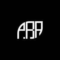diseño de logotipo de letra pra sobre fondo negro. concepto de logotipo de letra inicial creativa pra. diseño de letra vectorial pra. vector