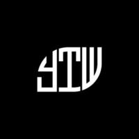 YTW letter logo design on black background. YTW creative initials letter logo concept. YTW letter design. vector