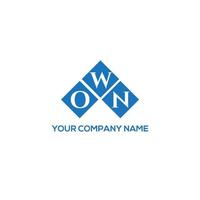 OWN letter logo design on white background. OWN creative initials letter logo concept. OWN letter design. vector