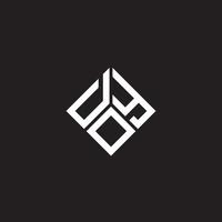 DOY letter logo design on black background. DOY creative initials letter logo concept. DOY letter design. vector