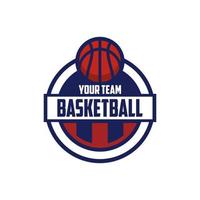 Basketball Club Badge Logo Design Templates vector