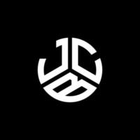 JCB letter logo design on black background. JCB creative initials letter logo concept. JCB letter design. vector