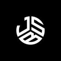 JSB letter logo design on black background. JSB creative initials letter logo concept. JSB letter design. vector