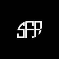 diseño de logotipo de letra sfr sobre fondo negro. concepto de logotipo de letra de iniciales creativas sfr. diseño de letras sfr. vector