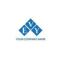 diseño de logotipo de letra evy sobre fondo blanco. concepto de logotipo de letra de iniciales creativas evy. cada diseño de letra. vector