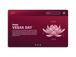 plantilla de diseño web vesak vector