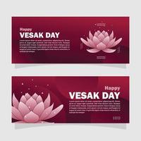 plantilla de banner vesak vector